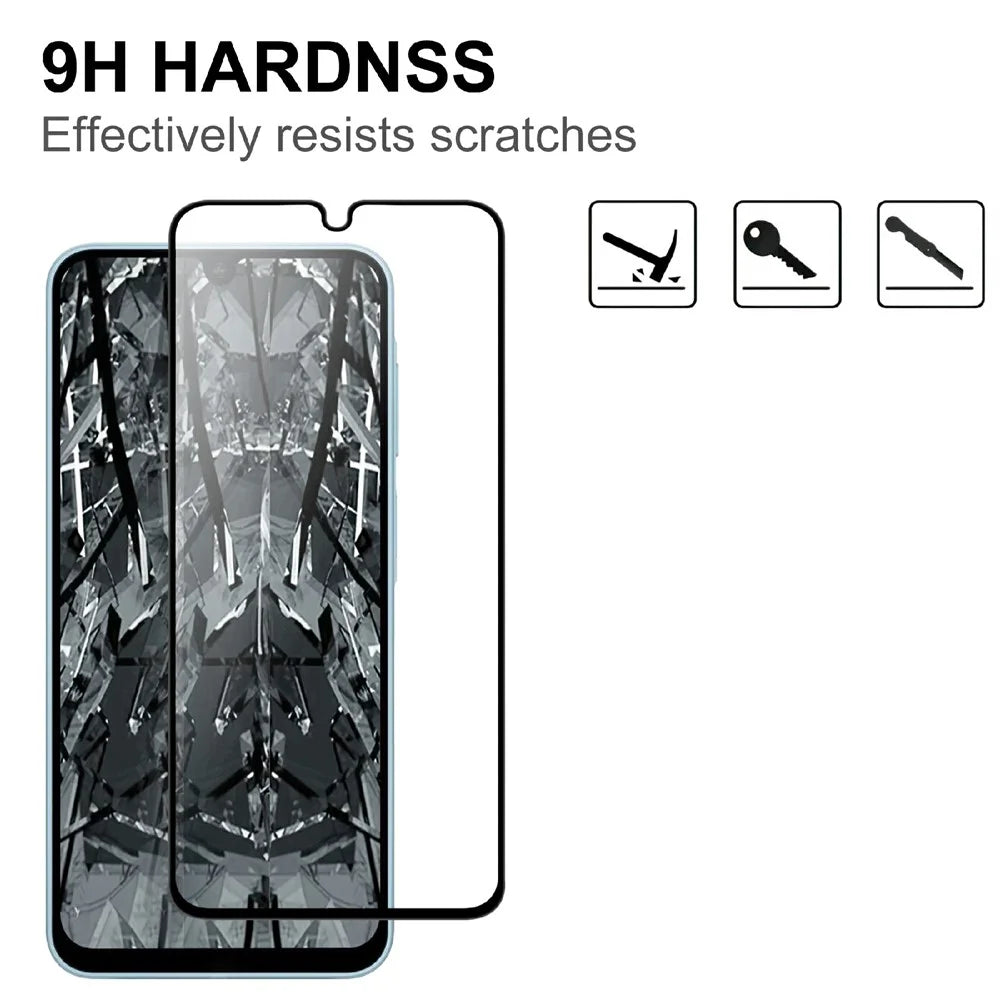 For Samsung Galaxy A18 5G AGC Tempered Glass with Black Edge Full Glue Full Coverage Screen Protector - 3