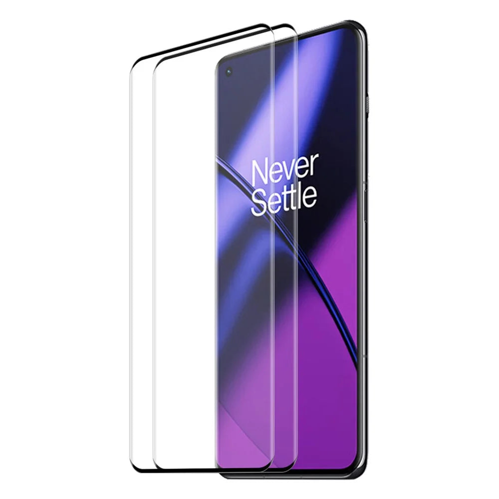 ENKAY HAT PRINCE 2Pcs / Set for OnePlus 11 5G HD 3D Curved Full Screen Protector Side Glue Tempered Glass Film Support Fingerprint Unlock - 1