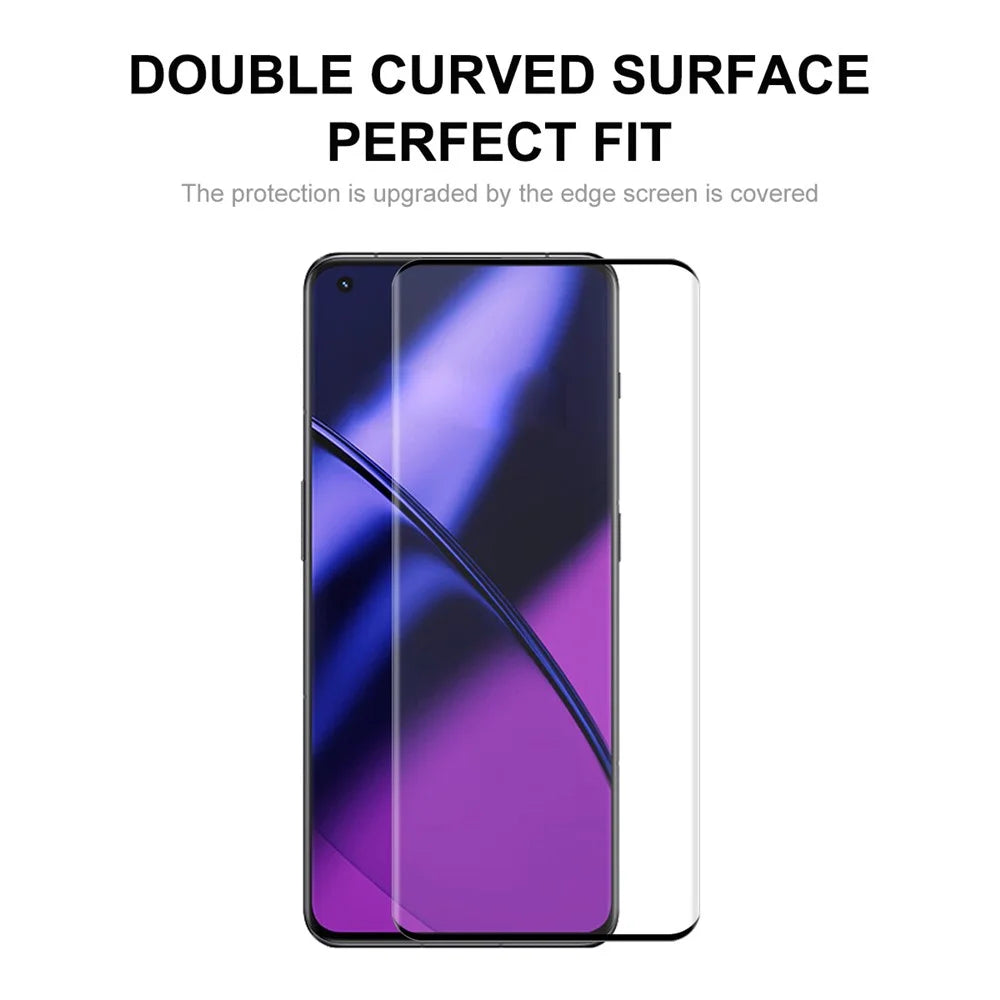 ENKAY HAT PRINCE 2Pcs / Set for OnePlus 11 5G HD 3D Curved Full Screen Protector Side Glue Tempered Glass Film Support Fingerprint Unlock - 2