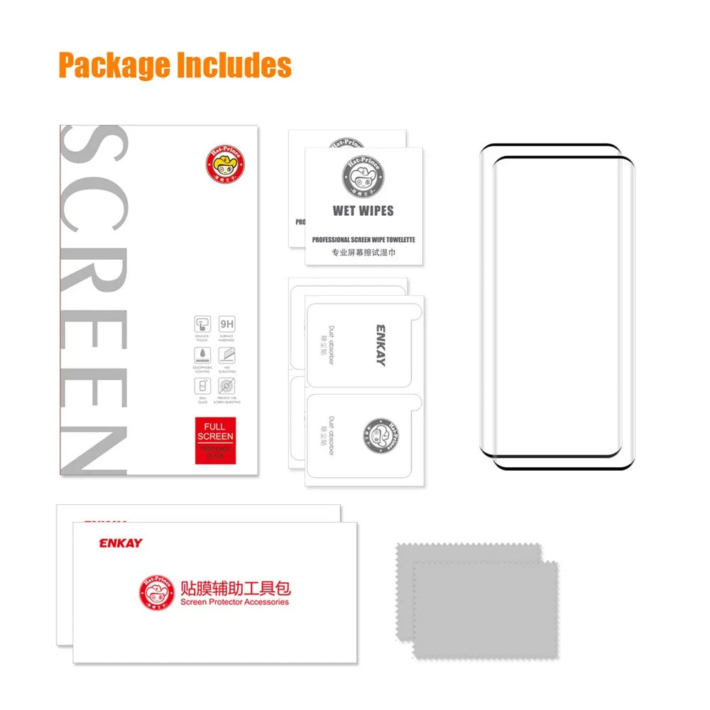ENKAY HAT PRINCE 2Pcs / Set for OnePlus 11 5G HD 3D Curved Full Screen Protector Side Glue Tempered Glass Film Support Fingerprint Unlock - 7