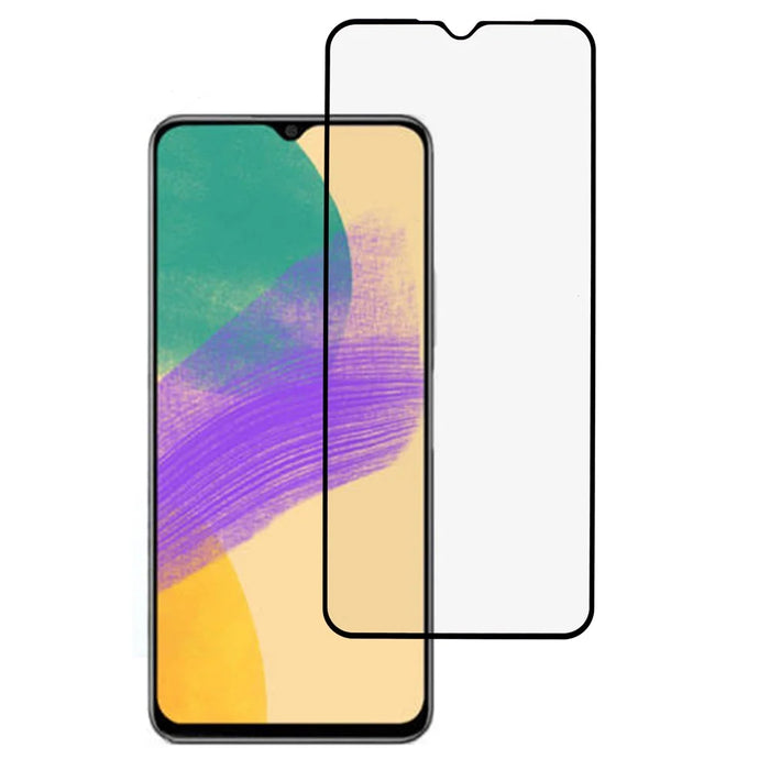 For Samsung Galaxy A08 4G / A08 5G Screen Protector Silk Printing Full Glue Full Coverage Tempered Glass Screen Film - Black Edge - 1