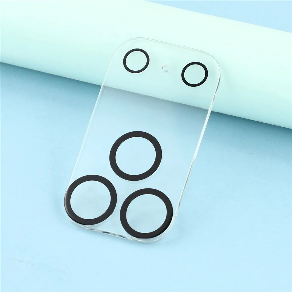 For iPhone 18 Pro Camera Lens Protector Built-In Black Circles Tempered Glass Lens Film - Transparent - 4