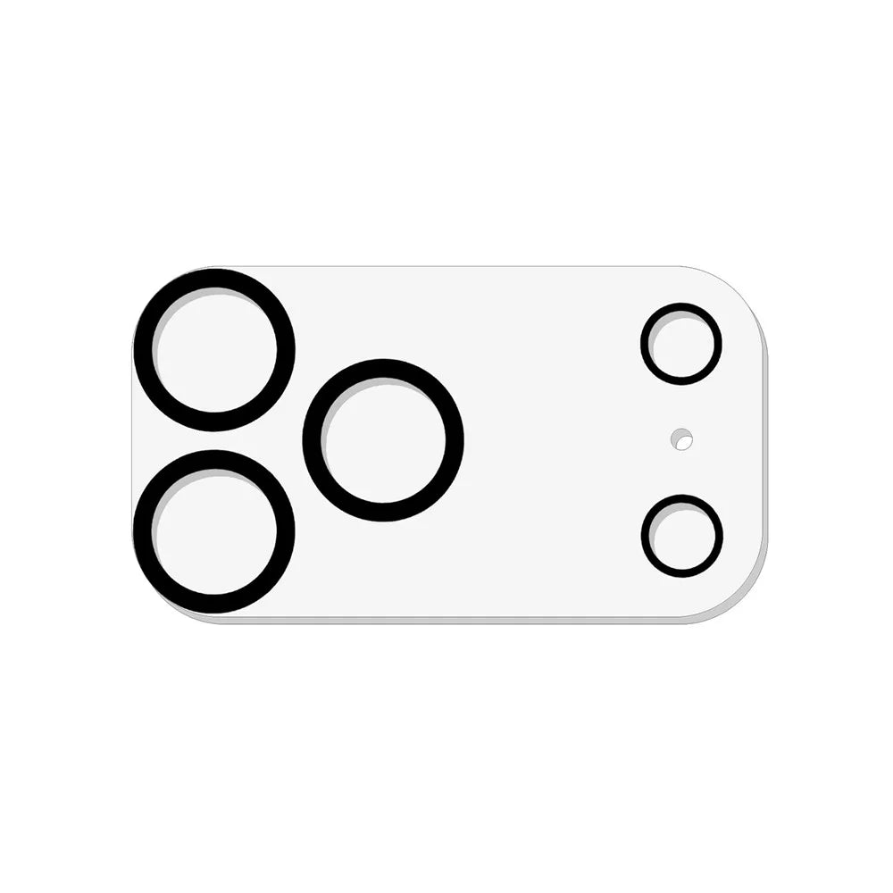 For iPhone 18 Pro Max Camera Lens Protector Built-In Black Circles Tempered Glass Lens Film - Transparent - 2