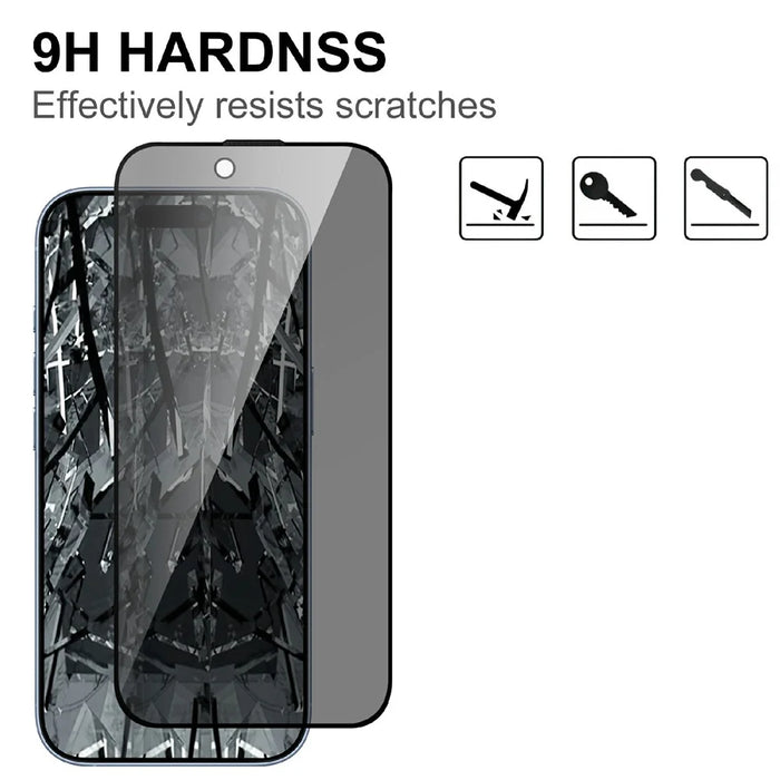 For iPhone 18 Pro Max Tempered Glass Screen Protector 2.5D Arc Edge Anti-Spy Film - 3