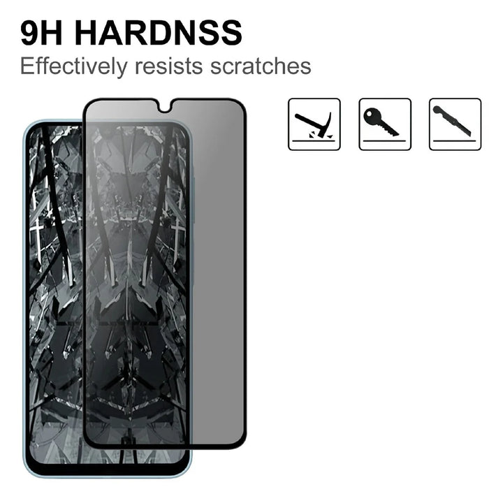 For Samsung Galaxy A08 5G Tempered Glass Screen Protector 2.5D Arc Edge Anti-Spy Film - 3