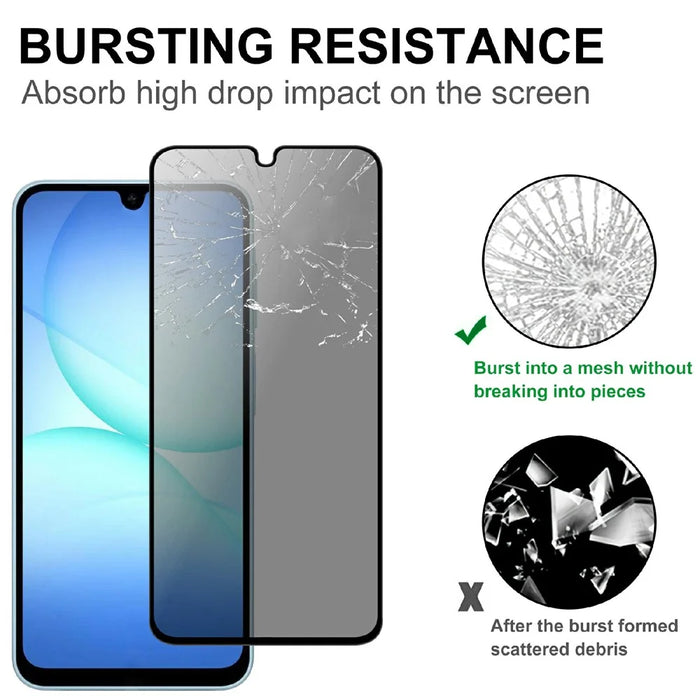 For Samsung Galaxy A08 5G Tempered Glass Screen Protector 2.5D Arc Edge Anti-Spy Film - 4