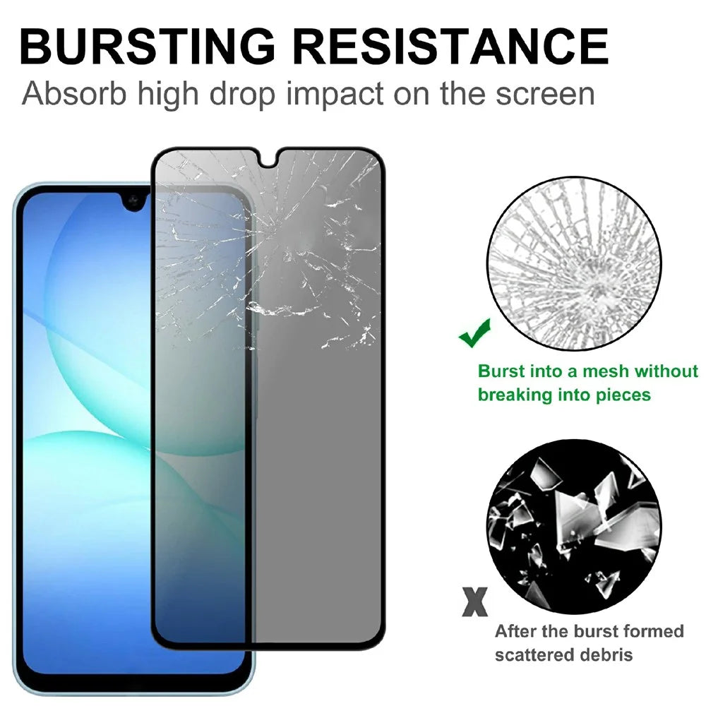 For Samsung Galaxy A18 4G / A18 5G Tempered Glass Screen Protector 2.5D Arc Edge Anti-Spy Film - 4