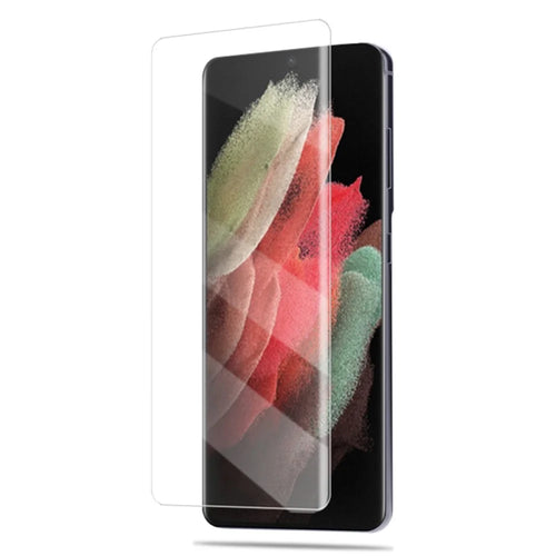 For Samsung Galaxy S23 Ultra UV Liquid Curved Tempered Glass Film Full Glue HD Clear Full Screen Protector Support Fingerprint Unlock - 1