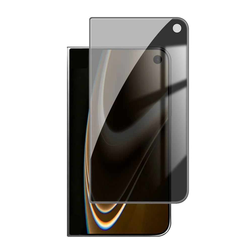 For iPhone Fold Anti Spy Privacy Full Screen Protector Black Edge High Aluminium-silicon Glass Film - Black - 1