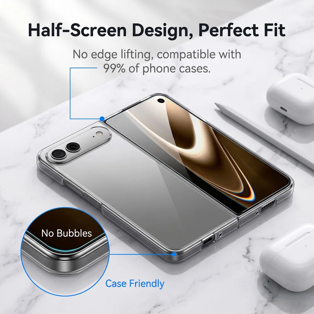 For iPhone Fold 10Pcs HD Screen Protector High Aluminium-silicon Anti-fingerprint Tempered Glass Film (Not Complete Covering) - Transparent - 5