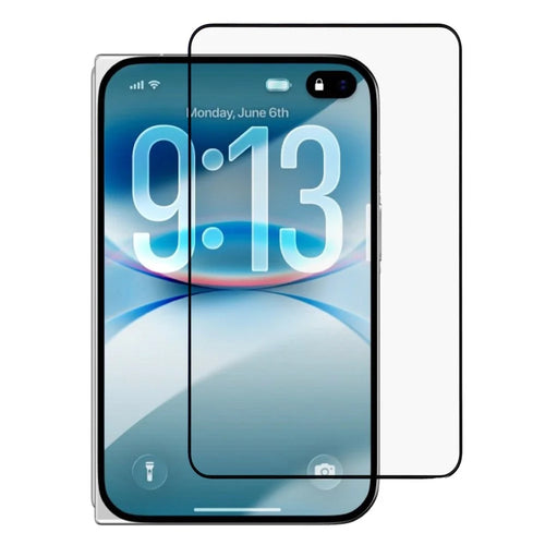 For iPhone Fold Crystal Clear Screen Protector Silk Printing Tempered Glass Screen Film - 1
