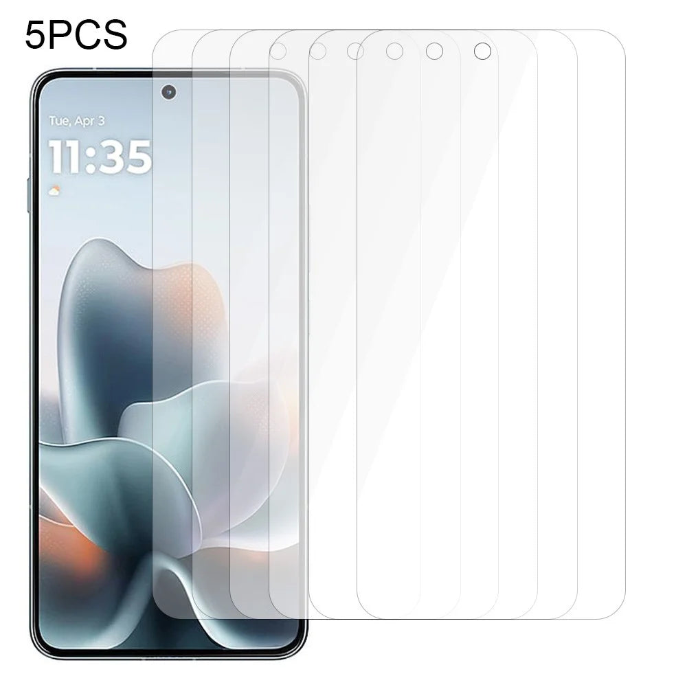 5Pcs For Motorola Edge 70 Max 5G Front Screen Protector 0.3mm 2.5D Tempered Glass Film, Not Full Covering - Transparent - 1