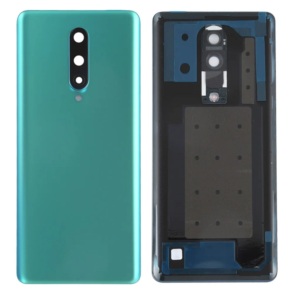 For OnePlus 8 OEM Battery Housing with Adhesive Sticker + Camera Lens Cover - Green - 1