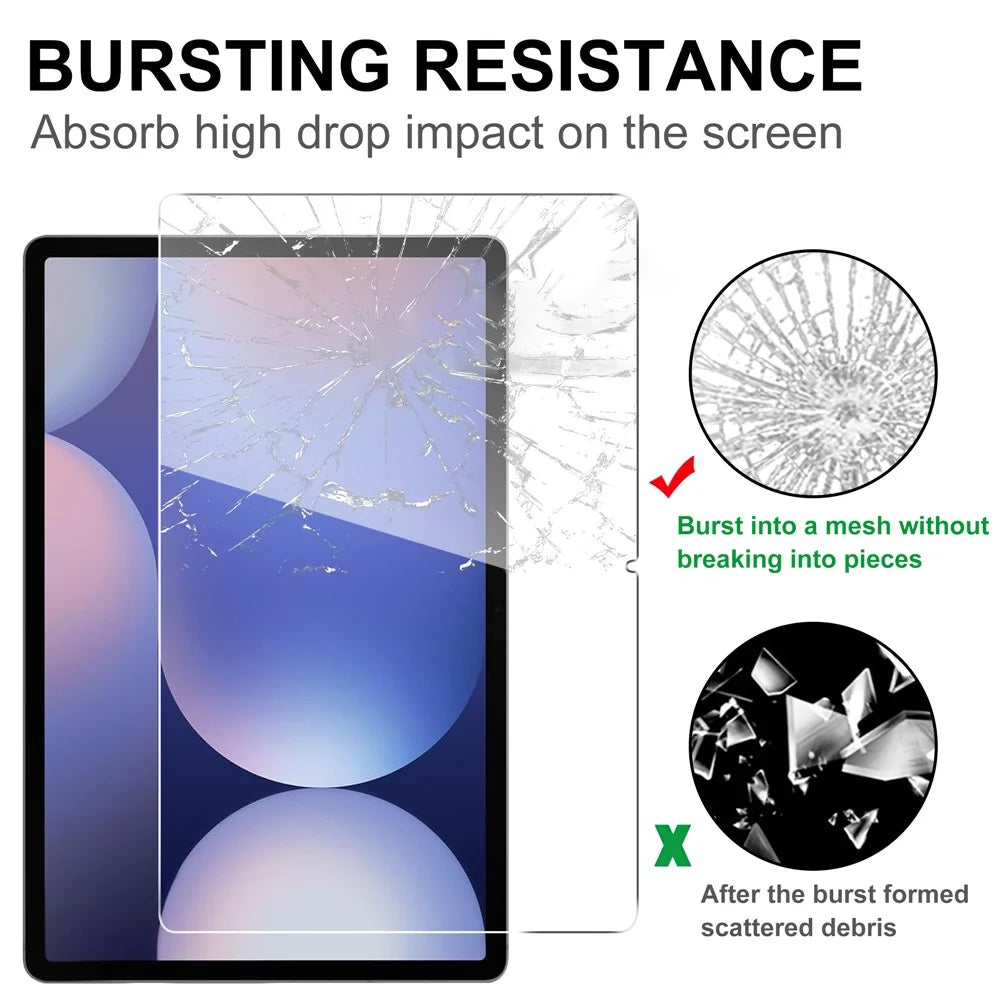 For Samsung Galaxy Tab S12 Ultra Screen Protector Anti-Shatter Arc Edge Tempered Glass Film - 4