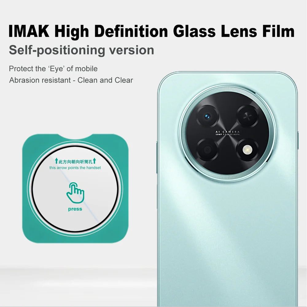 IMAK for Huawei Enjoy 90 Pro Max / Huawei nova 15 Max Camera Lens Protector Tempered Glass Full Cover Lens Film with Self Positioning Frame - Transparent - Transparent - 4