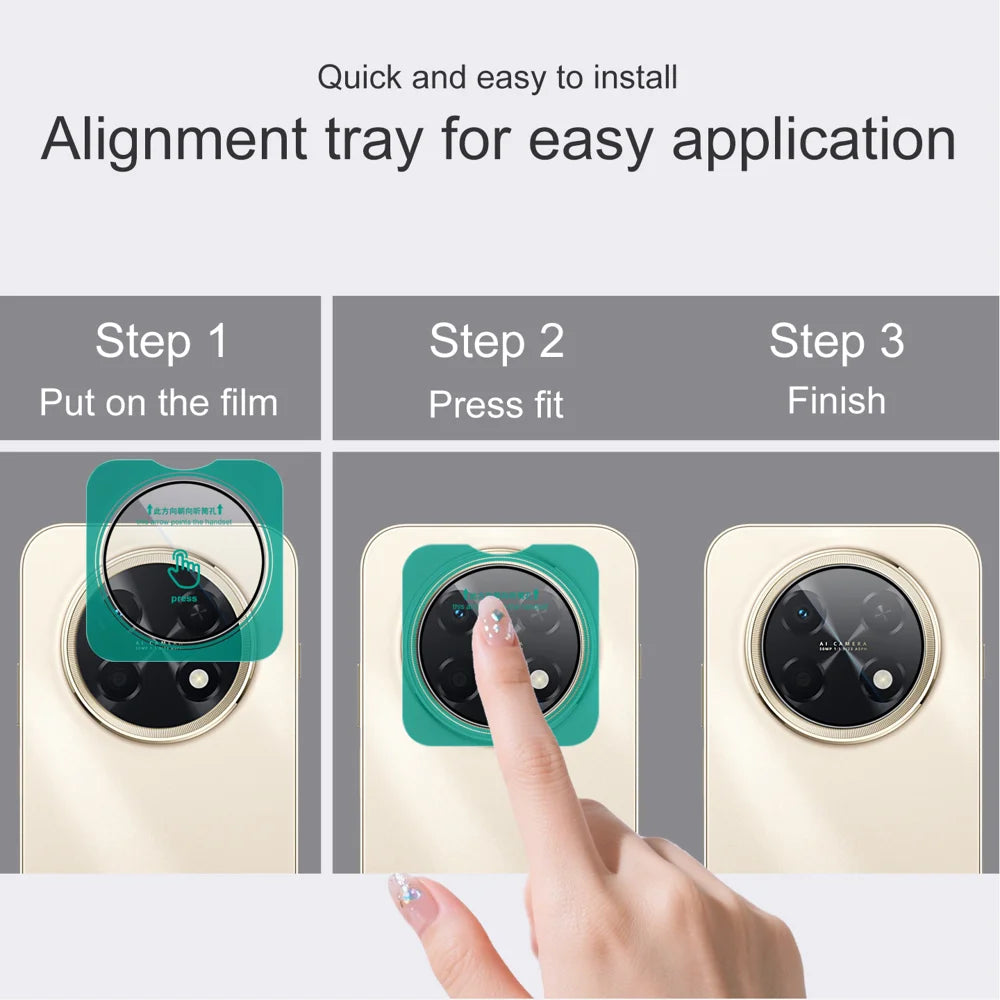 IMAK for Huawei Enjoy 90 Pro Max / Huawei nova 15 Max Camera Lens Protector Tempered Glass Full Cover Lens Film with Self Positioning Frame - Transparent - Transparent - 6