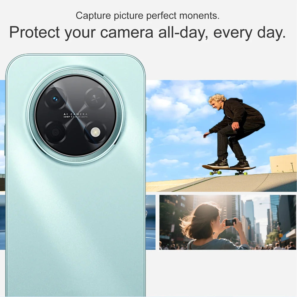 IMAK for Huawei Enjoy 90 Pro Max / Huawei nova 15 Max Camera Lens Protector Tempered Glass Full Cover Lens Film with Self Positioning Frame - Transparent - Transparent - 7