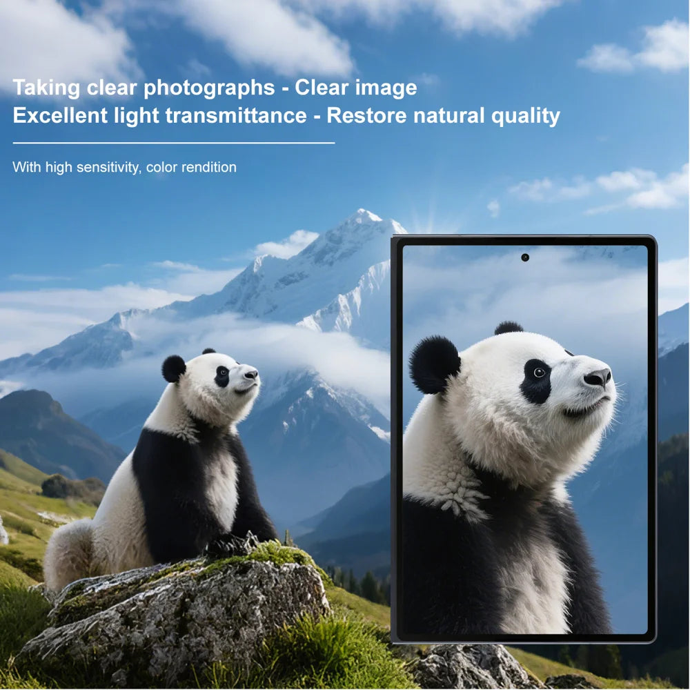 IMAK for Samsung Galaxy Z Fold8 Tempered Glass Camera Lens Protector Acrylic Lens Cap (Black Circle Design) - Transparent - 7