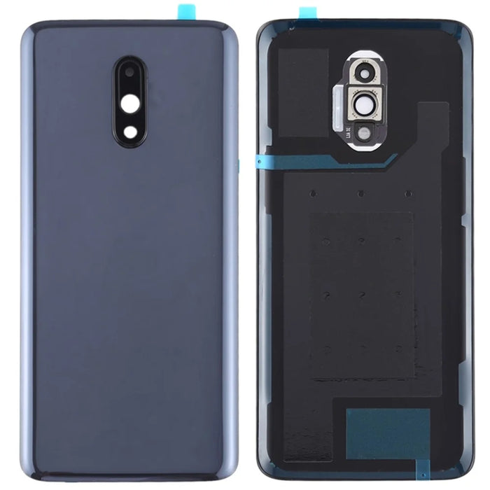 For OnePlus 7 OEM Battery Housing with Adhesive Sticker + Camera Lens Cover - Black - 1
