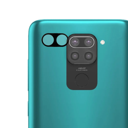 For Xiaomi Redmi Note 9 5G / Note 9T 5G Tempered Glass Lens Protector Silk Printing Camera Lens Film - Black - 1