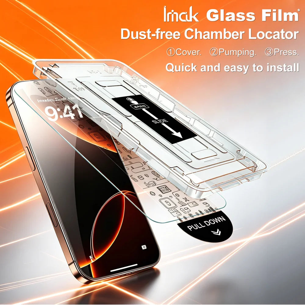 IMAK for OnePlus Turbo 6X Pro 5G H Series Tempered Glass Screen Protector Film with Dust-free Installation Tool - Transparent (NOT Complete Covering) (Fingerprint Unlock) - Transparent - 3