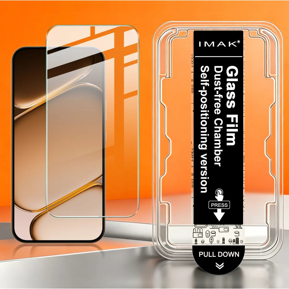 IMAK for OnePlus Turbo 6X Pro 5G H Series Tempered Glass Screen Protector Film with Dust-free Installation Tool - Transparent (NOT Complete Covering) (Fingerprint Unlock) - Transparent - 4