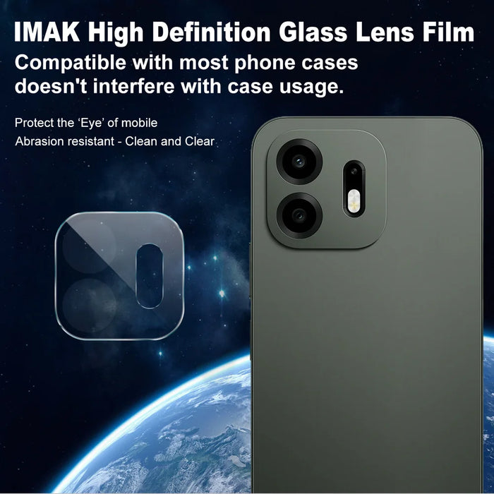 IMAK for OnePlus N6 4G Camera Lens Protector Slim Tempered Glass Full Coverage Lens Film - Transparent - 3