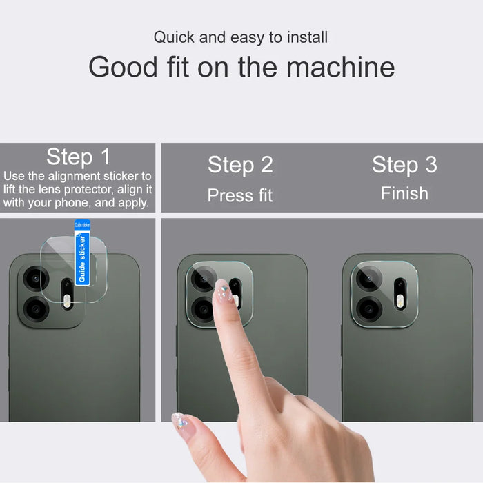 IMAK for OnePlus N6 4G Camera Lens Protector Slim Tempered Glass Full Coverage Lens Film - Transparent - 5