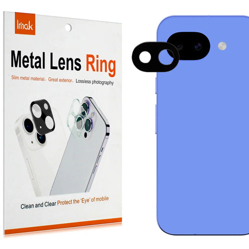 IMAK for Google Pixel 10a Metal Camera Lens Protector Lens Protective Cover - Black - 1