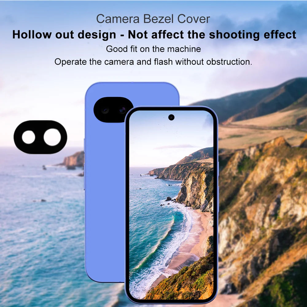 IMAK for Google Pixel 10a Metal Camera Lens Protector Lens Protective Cover - Black - 7