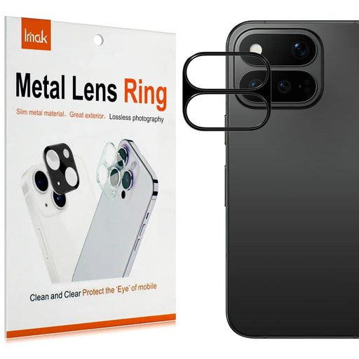 IMAK for Google Pixel 11 Pro Fold Metal Camera Lens Protector Lens Protective Cover - Black - 1