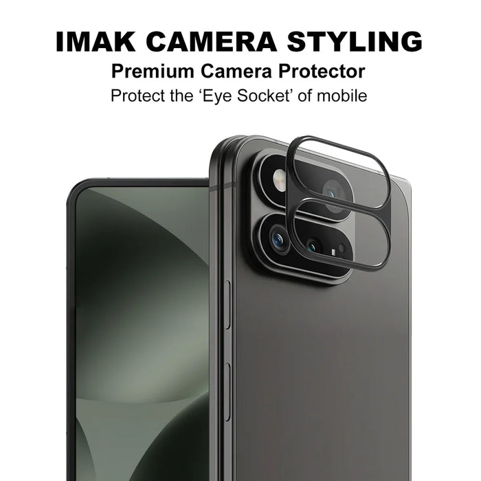 IMAK for Google Pixel 11 Pro Fold Metal Camera Lens Protector Lens Protective Cover - Black - 3