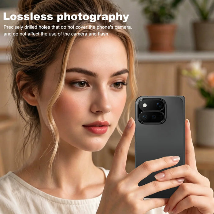IMAK for Google Pixel 11 Pro Fold Metal Camera Lens Protector Lens Protective Cover - Black - 4