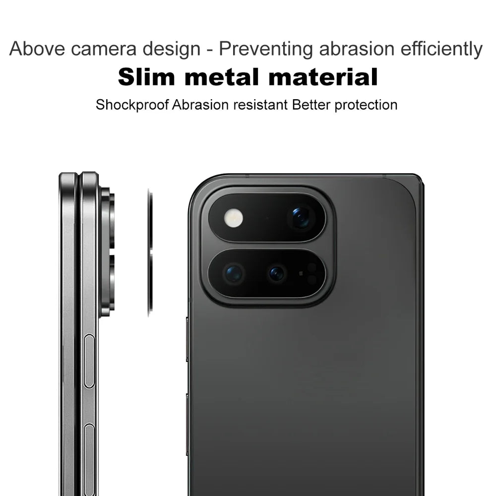 IMAK for Google Pixel 11 Pro Fold Metal Camera Lens Protector Lens Protective Cover - Black - 6