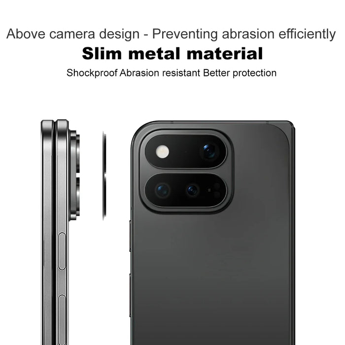 IMAK for Google Pixel 11 Pro Fold Metal Camera Lens Protector Lens Protective Cover - Black - 6