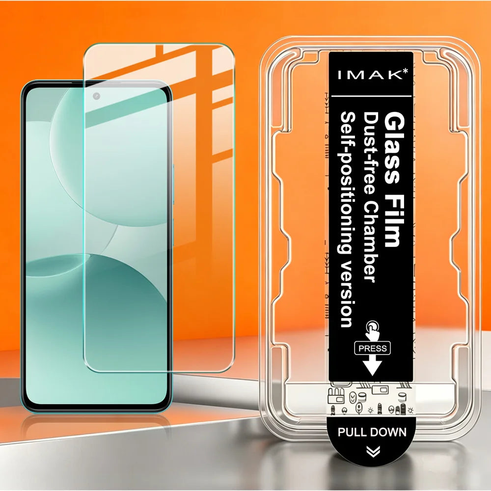 IMAK for OnePlus Turbo 6X 5G / OnePlus Nord CE6 Lite 5G H Series Tempered Glass Screen Protector Film with Dust-free Installation Tool - Transparent - 4