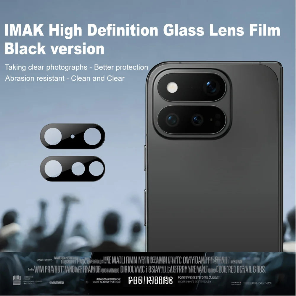 IMAK for Google Pixel 11 Pro Fold Camera Lens Protector Tempered Glass HD Clear Full Cover Lens Film - Black - 3