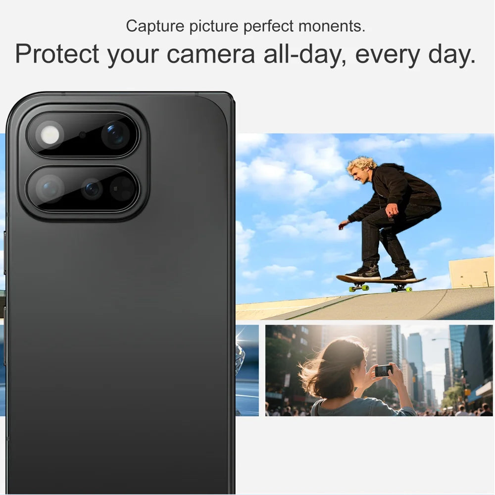 IMAK for Google Pixel 11 Pro Fold Camera Lens Protector Tempered Glass HD Clear Full Cover Lens Film - Black - 6