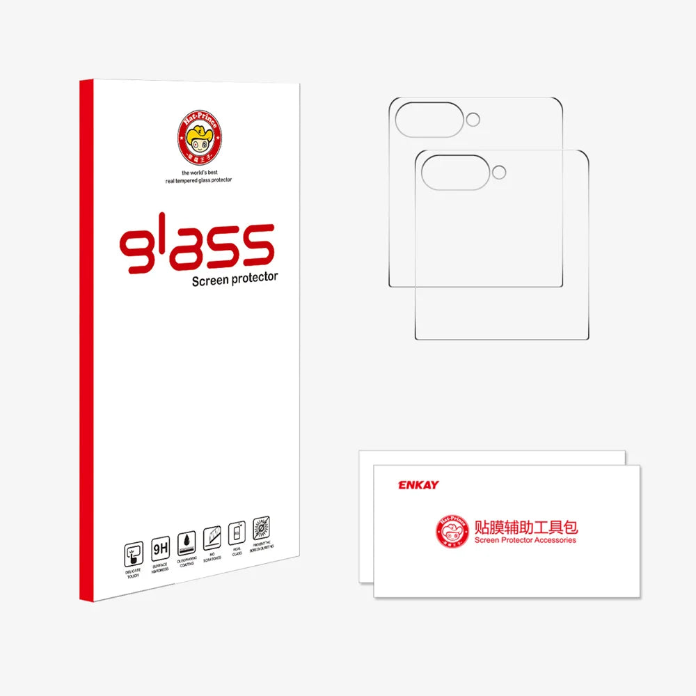 HAT PRINCE for Samsung Galaxy Z Flip8 ENKAY  2Pcs Screen Protector 9H Clear Full Glue High Aluminum-Silicon Glass Film (NOT Complete Covering) - Transparent - 6