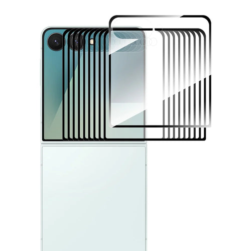 HAT PRINCE for Samsung Galaxy Z Flip8 ENKAY  10Pcs Screen Protector Full Glue Silk Printing Complete Covering - Transparent - 1