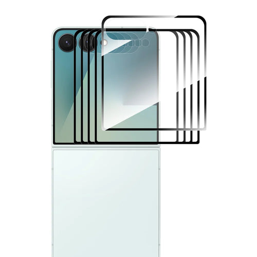 HAT PRINCE for Samsung Galaxy Z Flip8 ENKAY  5Pcs Screen Protector 0.26mm Silk Printing High Aluminium-Silicon Glass Film - Transparent - 1
