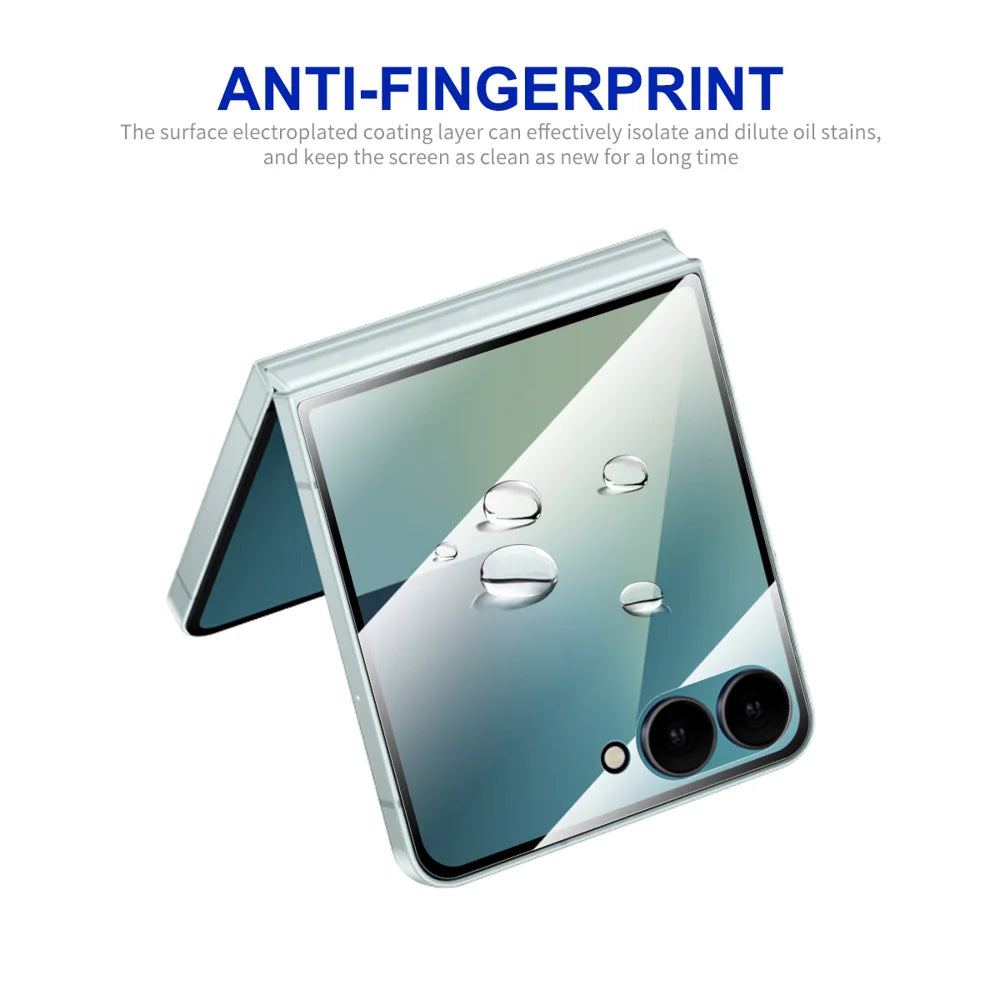 HAT PRINCE for Samsung Galaxy Z Flip8 ENKAY  2Pcs Screen Protector 9H Silk Printing 0.26mm Full Glue Full Coverage Tempered Glass Film - Transparent - 6