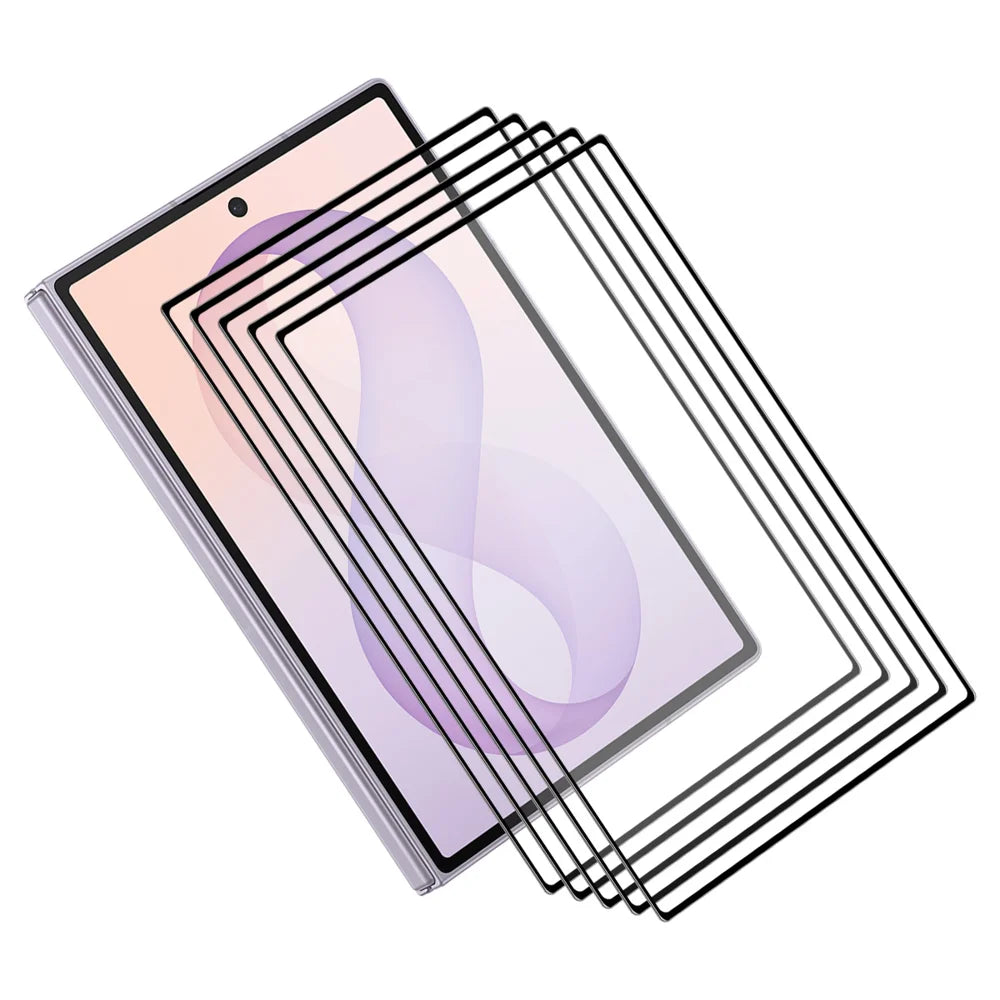 HAT PRINCE for Samsung Galaxy Z Fold8 ENKAY  5Pcs Screen Protector 0.26mm Silk Printing High Aluminium-Silicon Glass Film - Transparent - 1