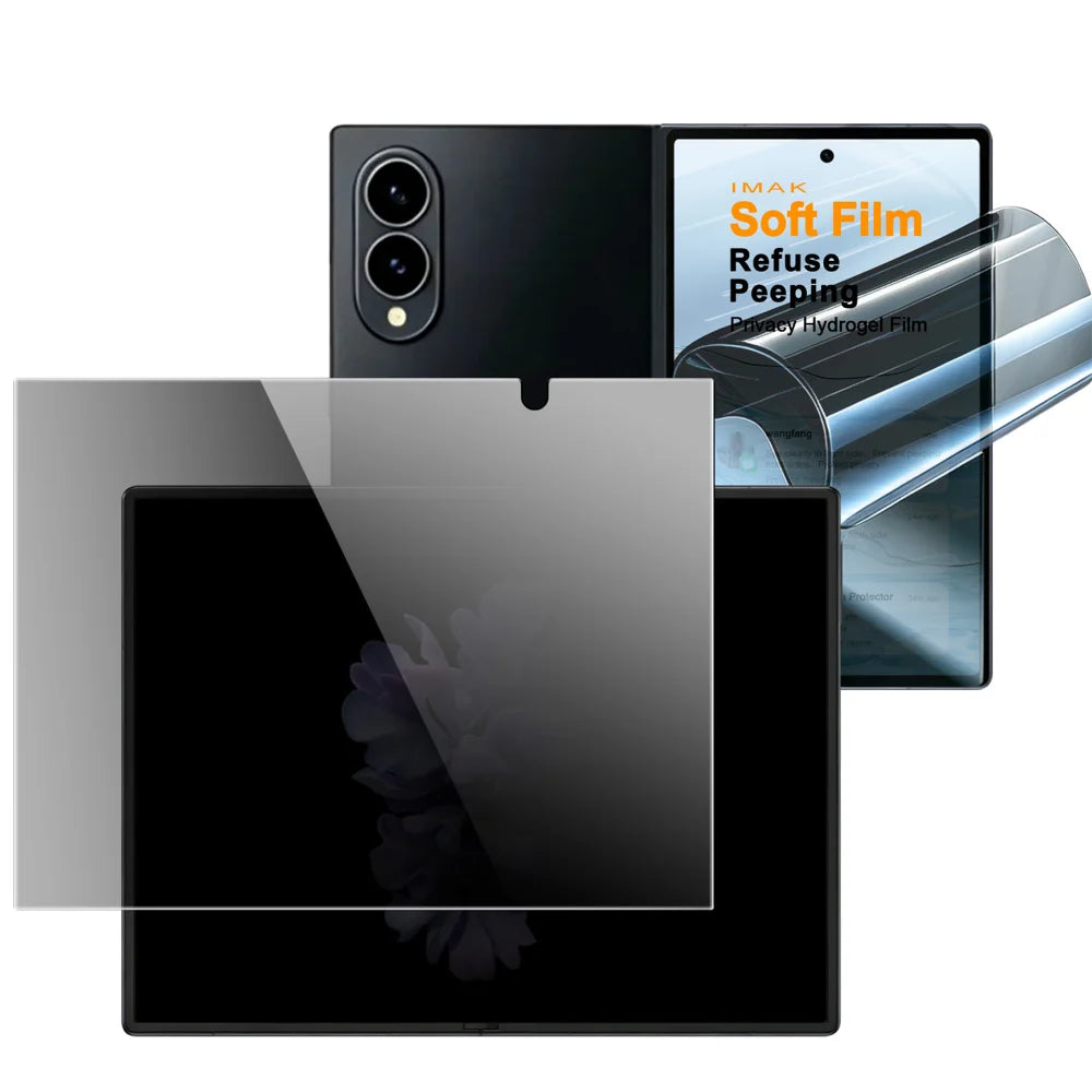 IMAK for Samsung Galaxy Z Fold8 Privacy Hydrogel Film III 1 Set Anti-Spy TPU Full Screen Film (Front Screen + Inner Large Screen) - As Shown - 1