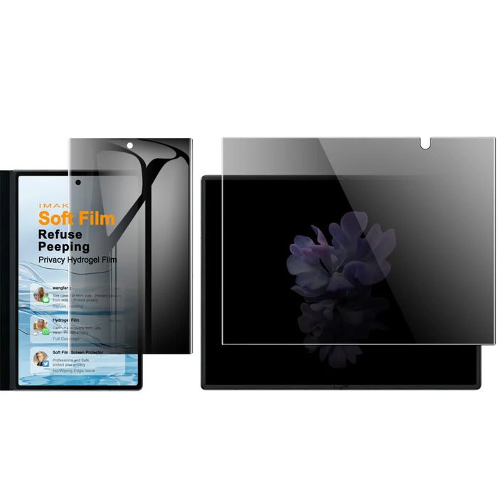IMAK for Samsung Galaxy Z Fold8 Privacy Hydrogel Film III 1 Set Anti-Spy TPU Full Screen Film (Front Screen + Inner Large Screen) - As Shown - 2