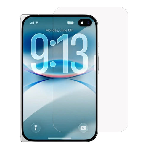For iPhone Fold Screen Protector 2.5D High Aluminium-Silicon Glass Film Electroplated Coating (Not Complete Covering) - Transparent - 1