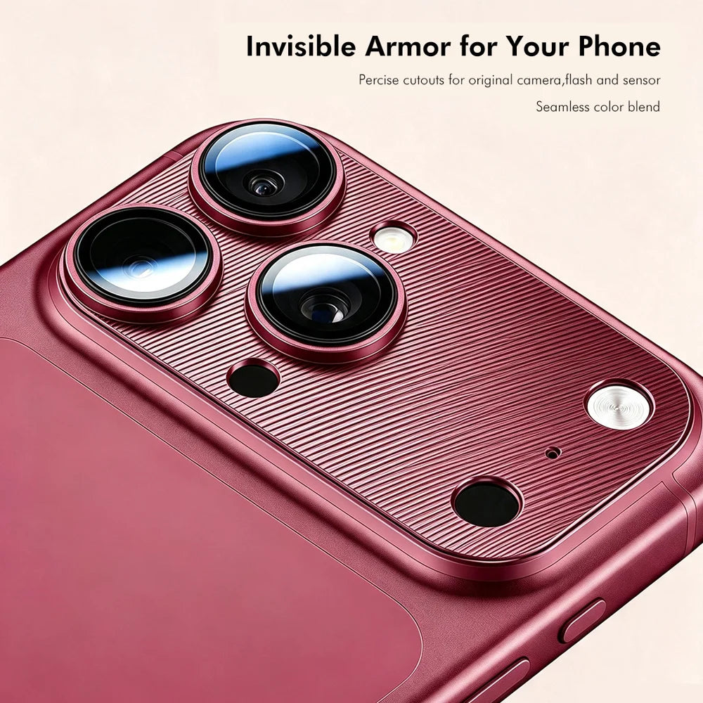 HAT PRINCE for iPhone 18 Pro Max Camera Lens Protector ENKAY  Aluminium Alloy + Tempered Glass Lens Film - Black - 3