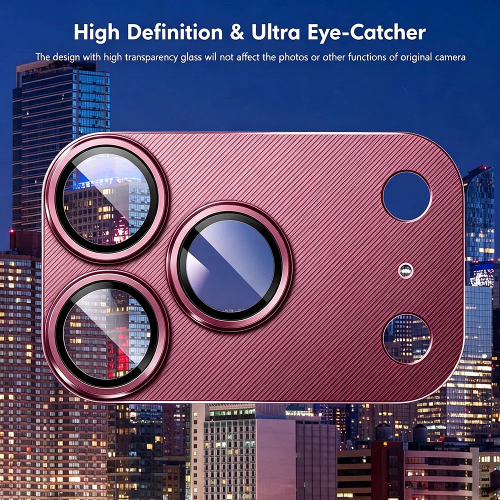 HAT PRINCE for iPhone 18 Pro Max Camera Lens Protector ENKAY  Aluminium Alloy + Tempered Glass Lens Film - Black - 4