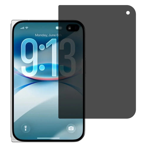 For iPhone Fold Anti-Spy Tempered Glass Screen Protector Full Covering Scratch-Resistant Film - 1
