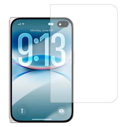 For iPhone Fold Screen Protector 0.3mm Arc Edge Tempered Glass Film, Not Complete Coverage - Transparent - 1